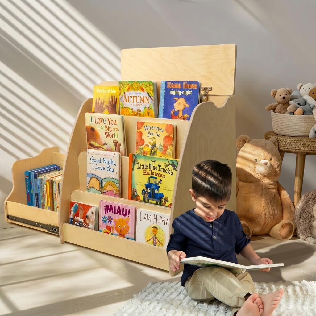 Amazon｜dannico モンテッソーリ本棚 幼児用 - 子供用前向きの本棚